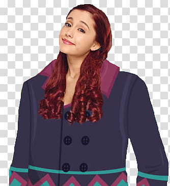 Ariana Grande Wearing Oversized Sweater transparent background PNG clipart