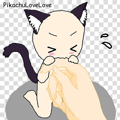 Neko Bite Base, cat illustration transparent background PNG clipart