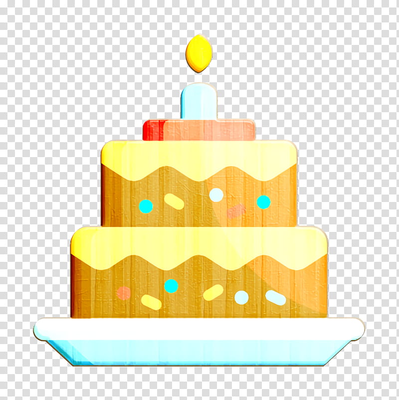 Celebrations icon Cake icon, Icing, Birthday Candle, Birthday Cake, Cake Decorating, Yellow, Baked Goods transparent background PNG clipart