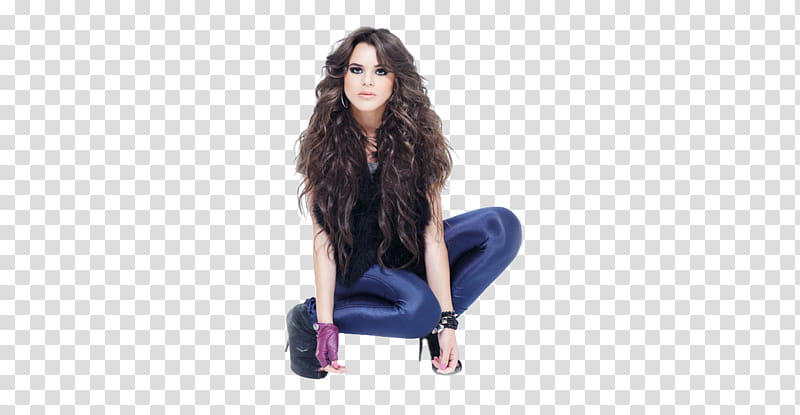 Isabella Castillo, woman wearing blue pants transparent background PNG clipart