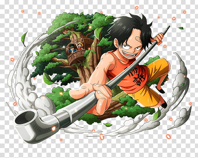 PORTGAS D ACE, One Piece Lupen illustration transparent background PNG clipart