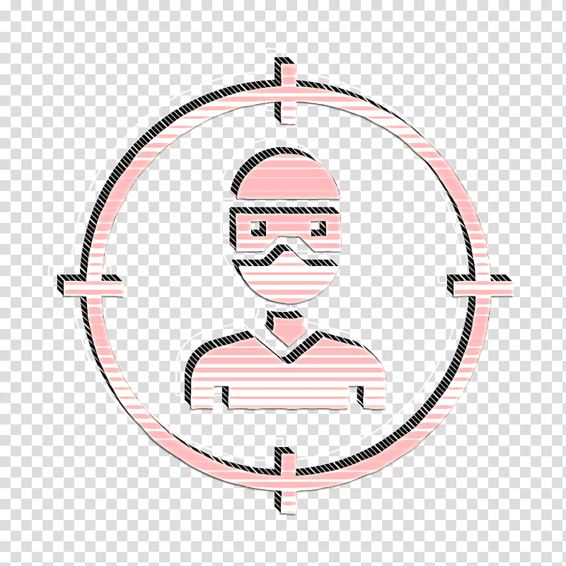 Crime icon Thief icon, Facial Expression, Pink, Cartoon, Cheek, Nose, Circle, Line transparent background PNG clipart