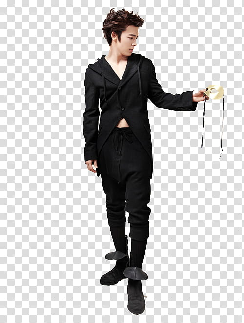 Donghae, man holding masquerade transparent background PNG clipart