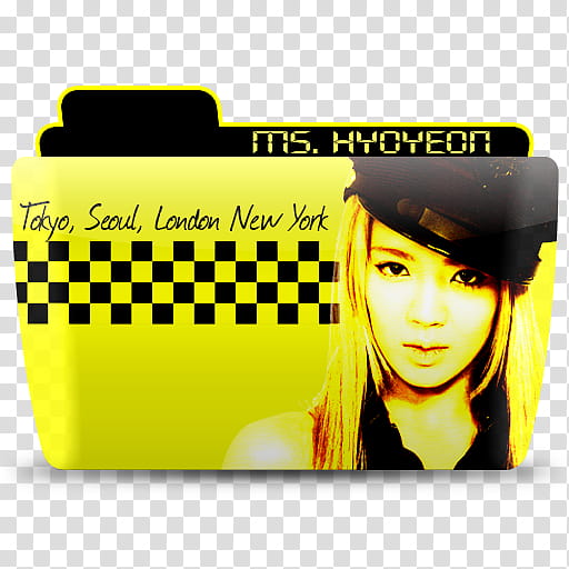 SNSD Mr Taxi Folder Icon , Hyoyeon  transparent background PNG clipart