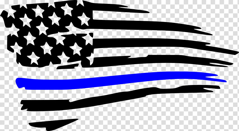 Waving flag of United States with Thin blue line on dark background  21804588 Vector Art at Vecteezy