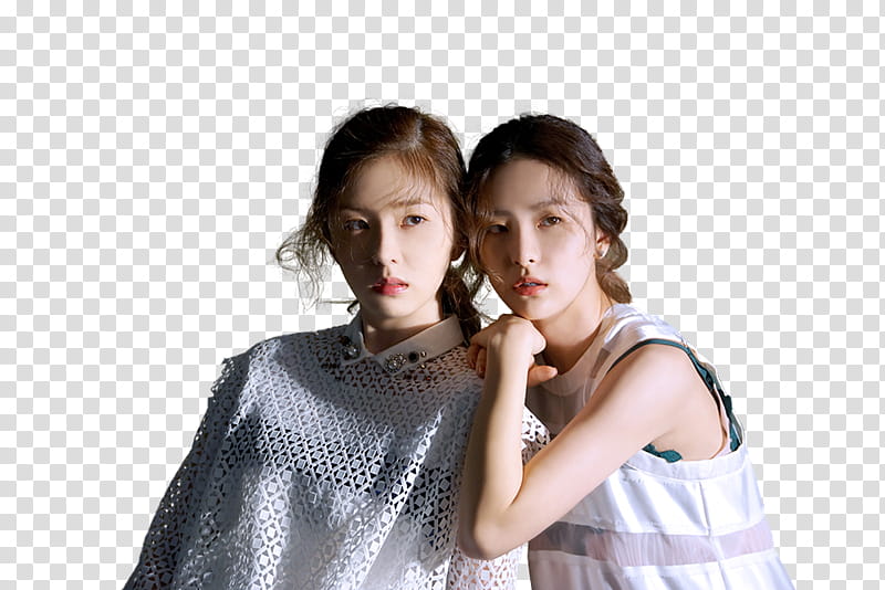 Red Velvet Irene n Seulgi P, two women taking groupie transparent background PNG clipart