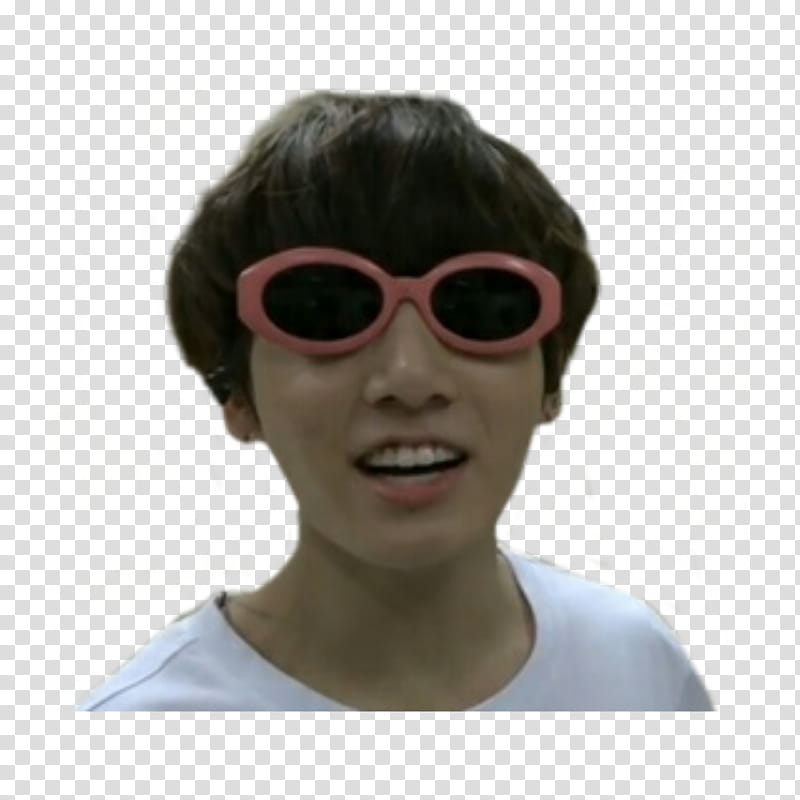 WATCHERS KPOP MEME EPISODE  BTS, man smiling and wearing sunglasses transparent background PNG clipart