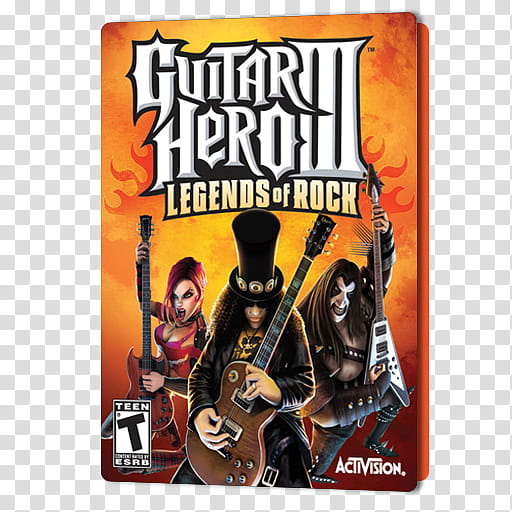 PC Games Dock Icons , Guitar Hero III Legends of Rock, guitar hero III legends of rock cover transparent background PNG clipart