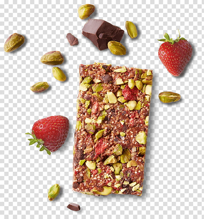 Chocolate Bar, Snack, Nut, Food, Strawberry, Almond, Pistachio, Superfood transparent background PNG clipart