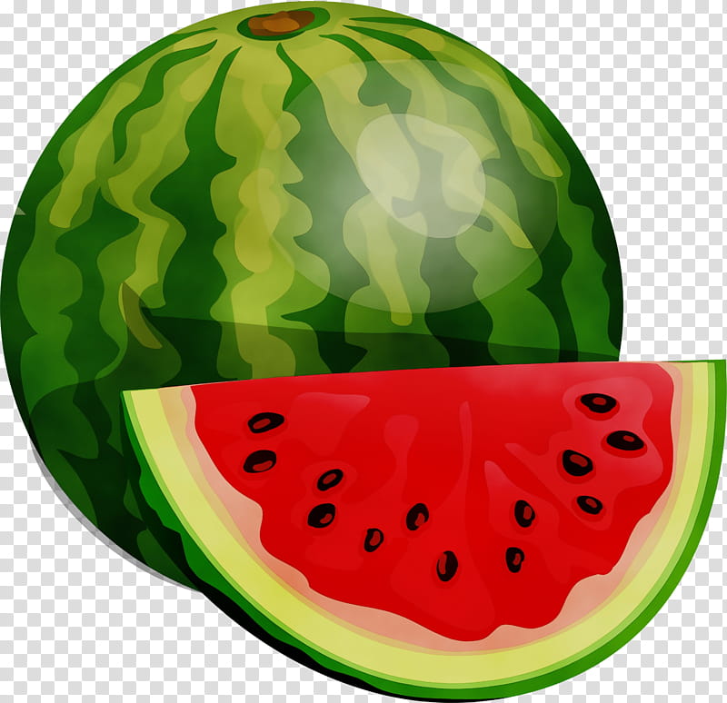 Watermelon, Watercolor, Paint, Wet Ink, Food, Diet Food, Citrullus, Fruit transparent background PNG clipart