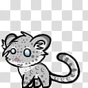 Shimeji Snow Leopard, gray leopard illustration transparent background PNG clipart