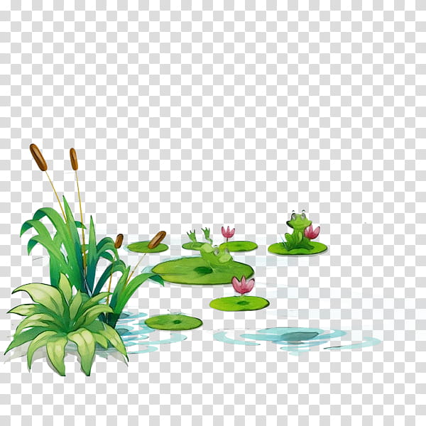 green aquarium decor grass plant flower, Watercolor, Paint, Wet Ink, Landscape, Houseplant, Plant Stem transparent background PNG clipart