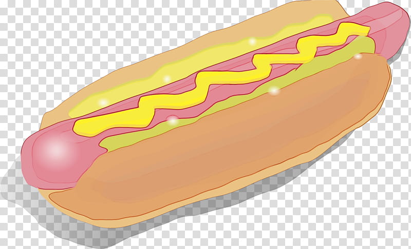 Junk Food, Watercolor, Paint, Wet Ink, Hot Dog, Pastrami, Sausage, Bockwurst transparent background PNG clipart