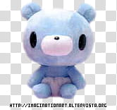 Peluches set, blue and white bear plush toy transparent background PNG clipart