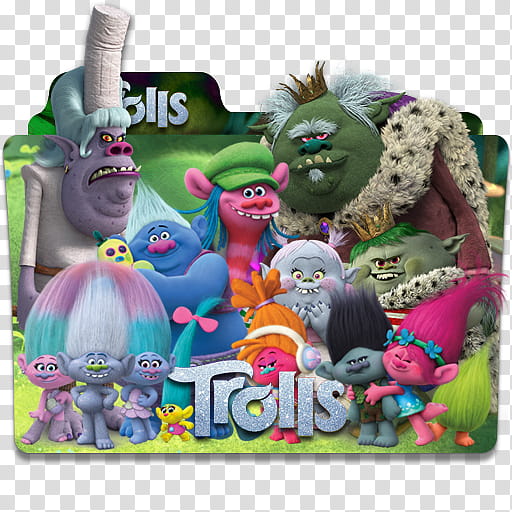 Trolls  Folder Icon Mega , Trolls v, Trolls movie still icon transparent background PNG clipart