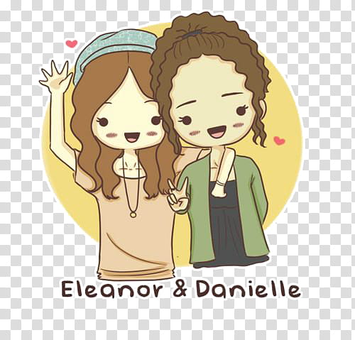 caricaturas de One Direction, Eleanor & Danielle illustration transparent background PNG clipart