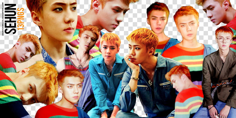 EXO Sehun The War, collage of man transparent background PNG clipart