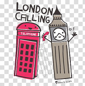 lovely II, London Calling illustration transparent background PNG clipart