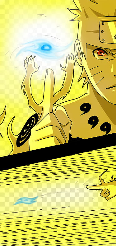 Naruto  Mini rasen-shuriken, yellow Naruto transparent background PNG clipart