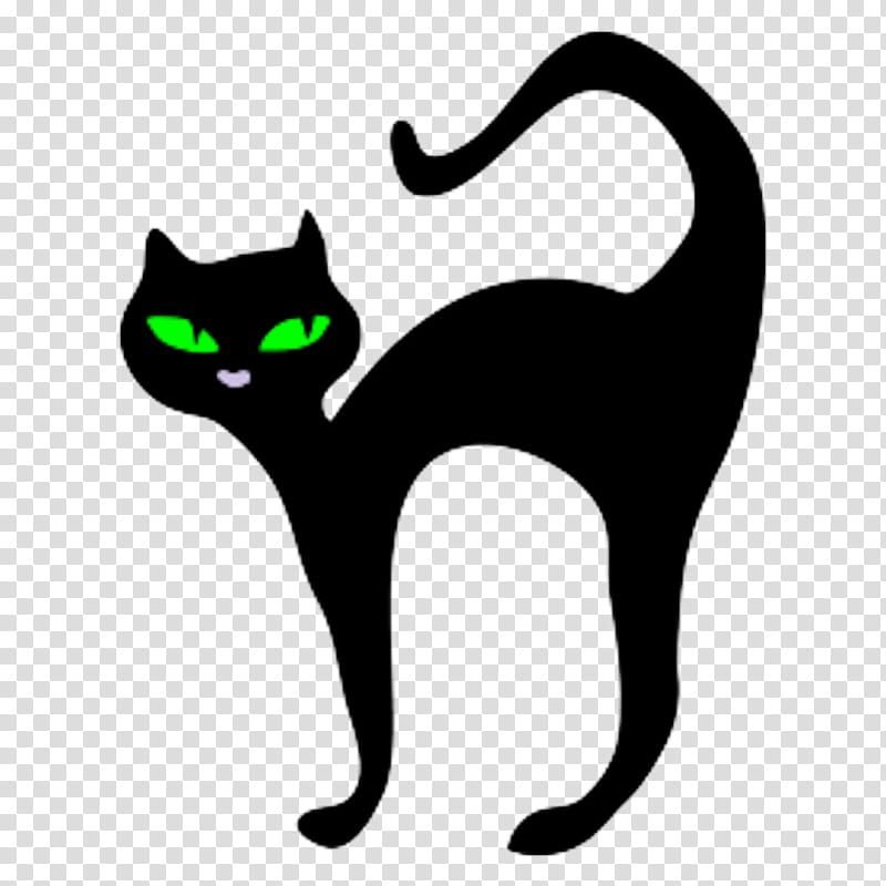 scary black cat clipart