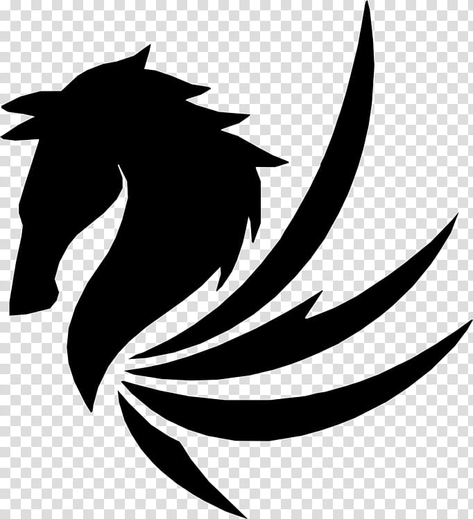 Unicorn, Pegasus, Logo, Flying Horses, Blackandwhite, Head, Leaf, Stencil transparent background PNG clipart