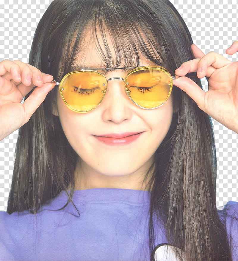 IU SEASON S GREETINGS  PT, woman close her eyes wearing sunglasses transparent background PNG clipart