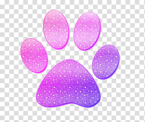 Glitter Paw, purple paw dog illustration transparent background PNG clipart