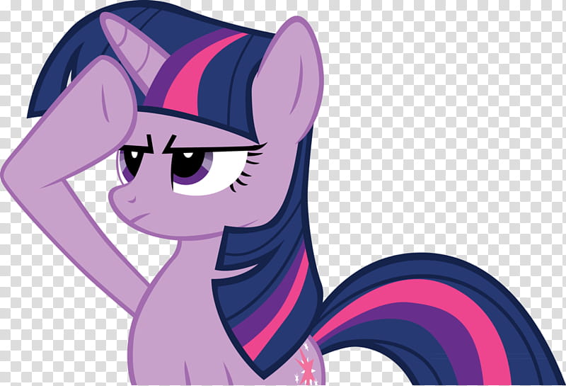 Twilight Sparkle Salute, pink and blue My Little Pony character transparent background PNG clipart