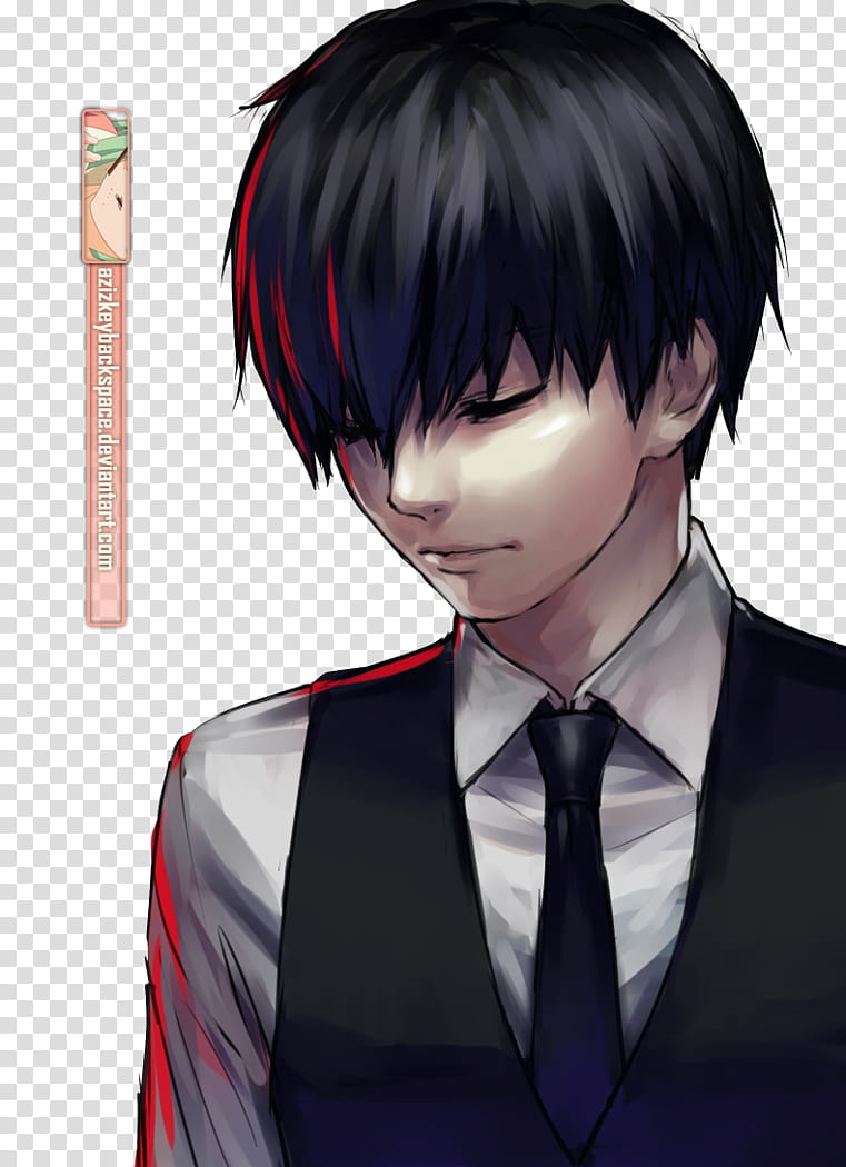 Ken Kaneki (Tokyo Ghoul), Render, male anime character transparent  background PNG clipart | HiClipart