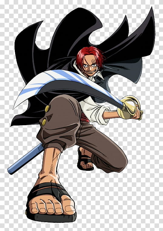 Shanks from One Piece anime character transparent background PNG clipart