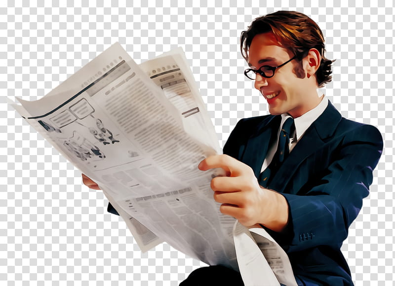 reading newspaper png