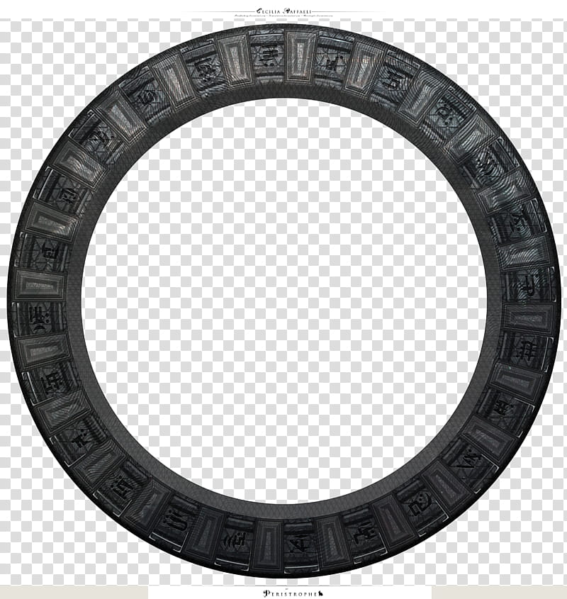 Stargate, round gray and black case transparent background PNG clipart
