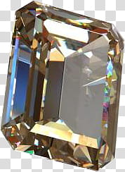 Diamonds Gems, rectangular clear gemstone transparent background PNG clipart