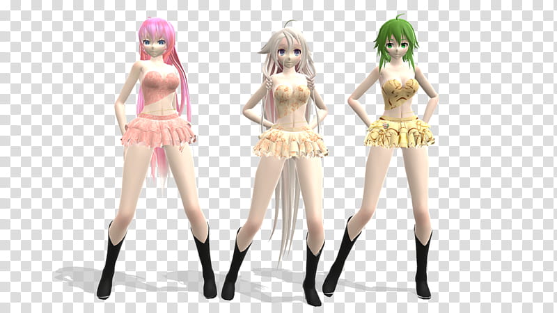 Tda IYDD Luka, Gumi and Ia, DL- transparent background PNG clipart