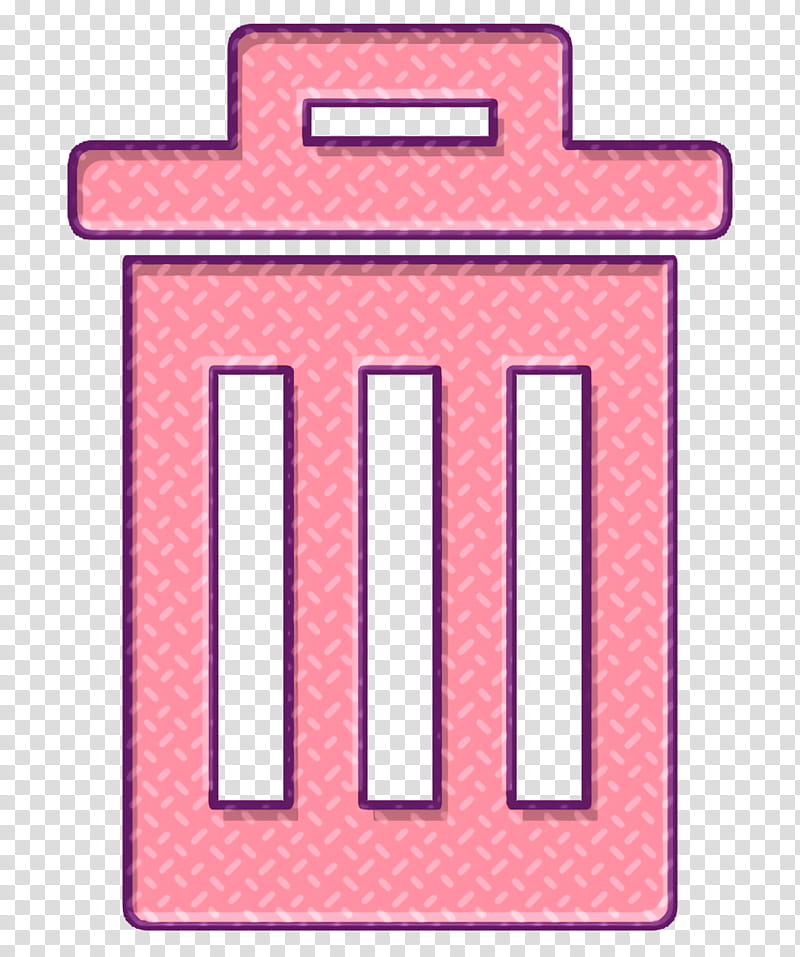 interface icon Delete icon Camera icons icon, Trash Icon, Pink, Line, Material Property, Rectangle transparent background PNG clipart
