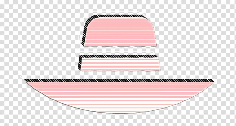 Summer Camp icon Sunhat icon Hat icon, Pink, Line, Peach, Plate, Tableware transparent background PNG clipart