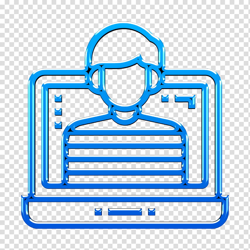 Cyber Crime icon Hacker icon, Blue, Line transparent background PNG clipart
