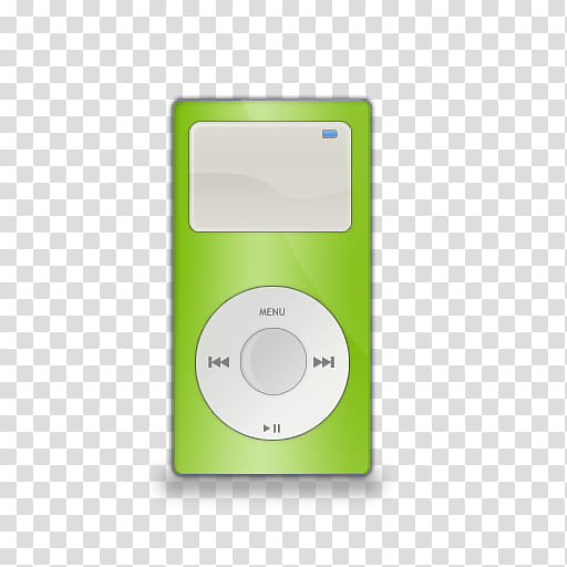 TRIX Icon Set, iPod mini_green, green MP player illustration transparent background PNG clipart