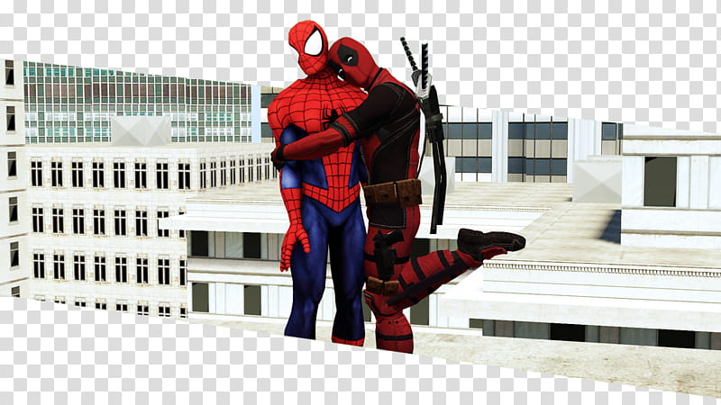 Spiderman and Deadpool { Commision } transparent background PNG clipart