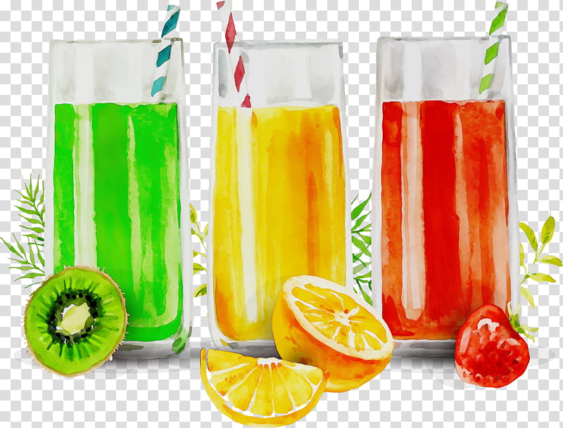 Vegetable, Watercolor, Paint, Wet Ink, Juice, Orange Juice, Strawberry Juice, Fizzy Drinks transparent background PNG clipart