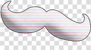 pink and blue striped mustache transparent background PNG clipart