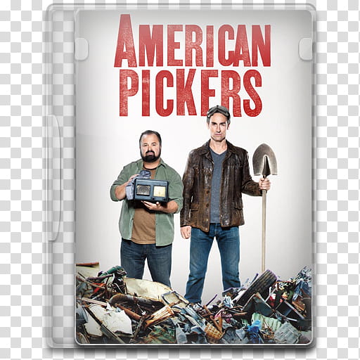 TV Show Icon Mega , American Pickers, rectangular clear folder case with American Pickers movie poster illustration transparent background PNG clipart