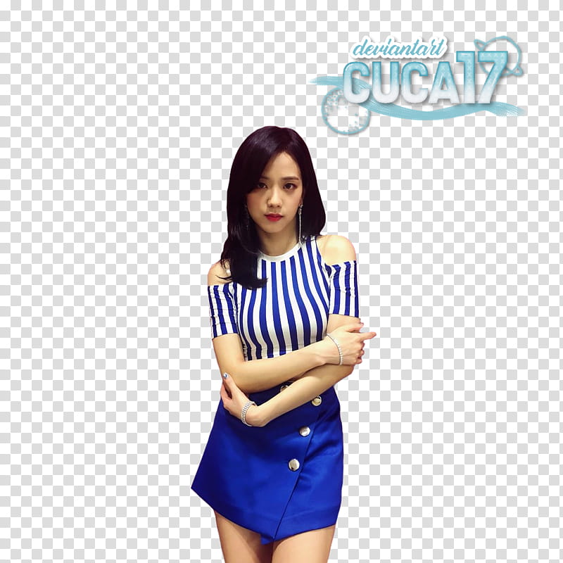 Jisoo blackpink, woman posing for with text overlay transparent background PNG clipart