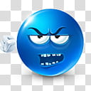 Very emotional emoticons , , blue angry emoji transparent background PNG clipart