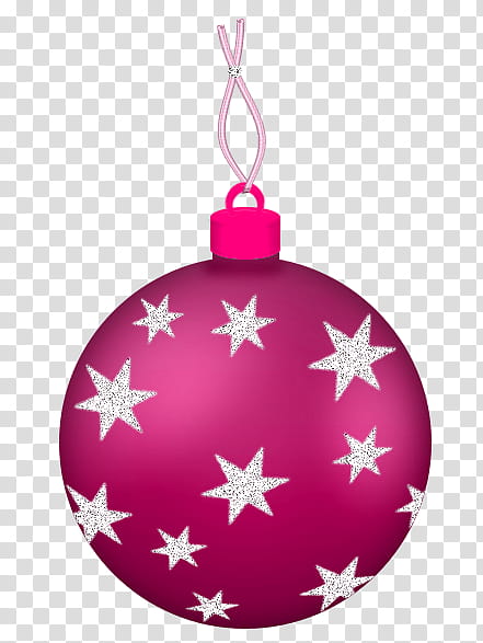 CHRISTMAS MEGA, pink and gray star bauble transparent background PNG clipart