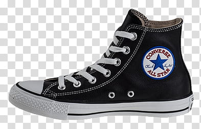 AESTHETIC GRUNGE, unpaired black and white Converse All-Star high-top sneaker illustration transparent background PNG clipart