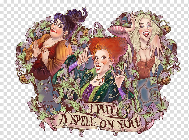 Halloween Costume, Winifred Sanderson, Sarah Sanderson, Tshirt, I Put A Spell On You, Halloween , Film, Witchcraft transparent background PNG clipart