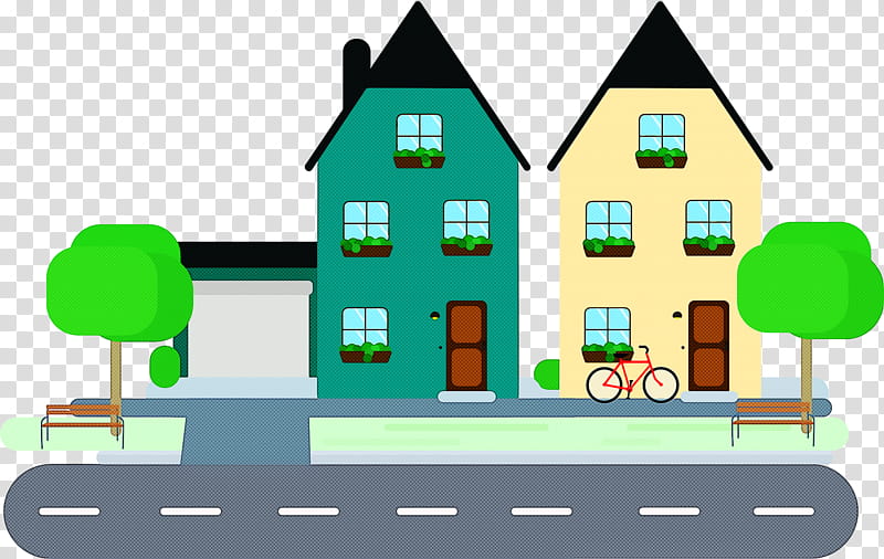 green property house home residential area, Real Estate, Architecture, Facade transparent background PNG clipart