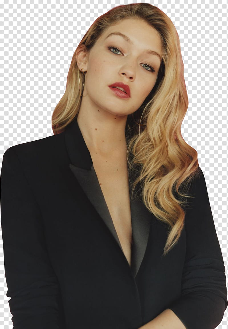 Gigi Hadid, women's black sleeveless top transparent background PNG clipart