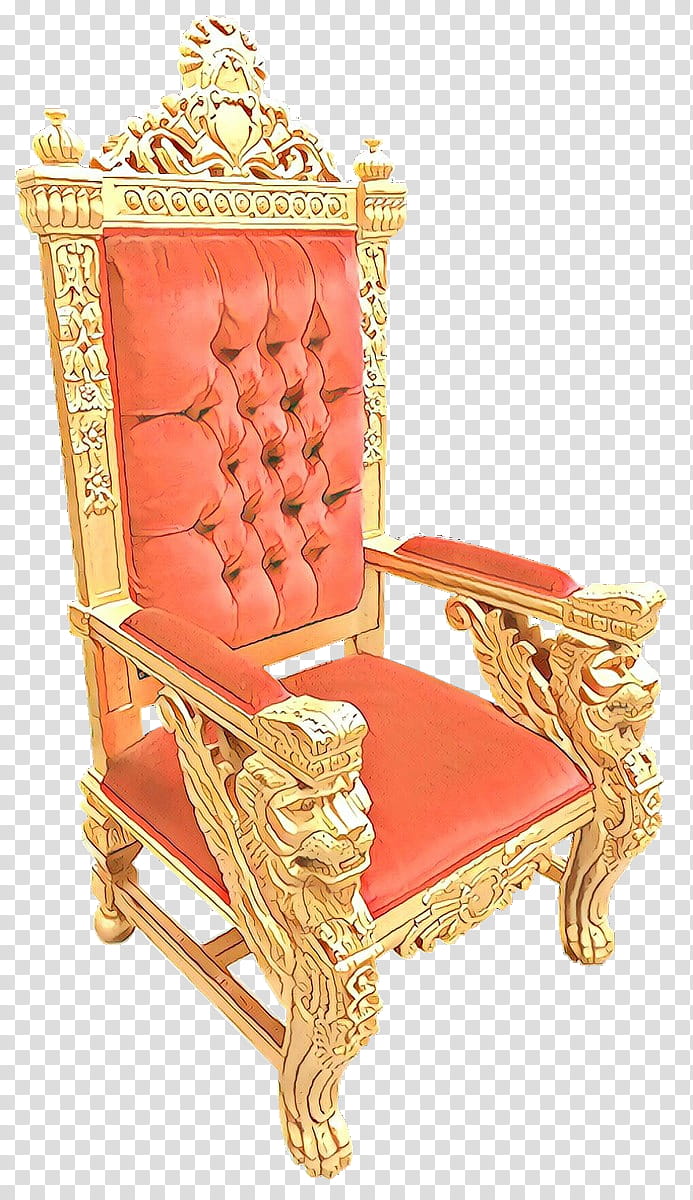 chair furniture peach throne room, Classic, Table, Plant, Napoleon Iii Style transparent background PNG clipart